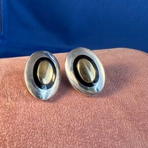 Sterling and 18 kt gold earrings